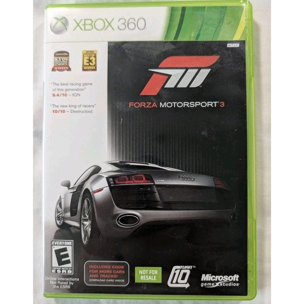 Forza Motorsport 3 (Microsoft Xbox 360, 2009) Complete CIB NFR Not For Resale